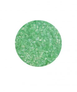 Cristalli di zucchero verde metallizzato