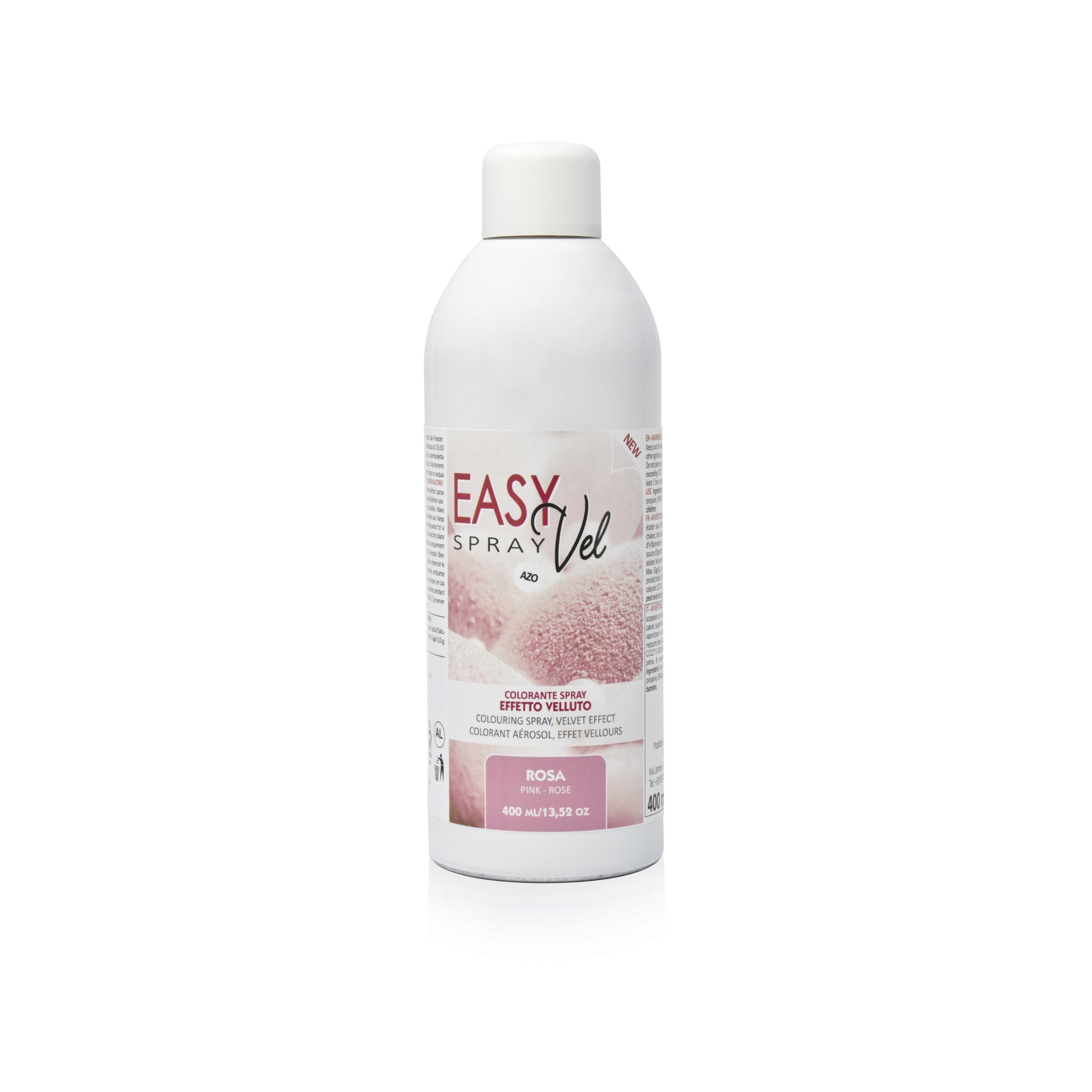 Easy Vel – Spray per Dolci Effetto Velluto 400 ml – ROSA (AZO) NON