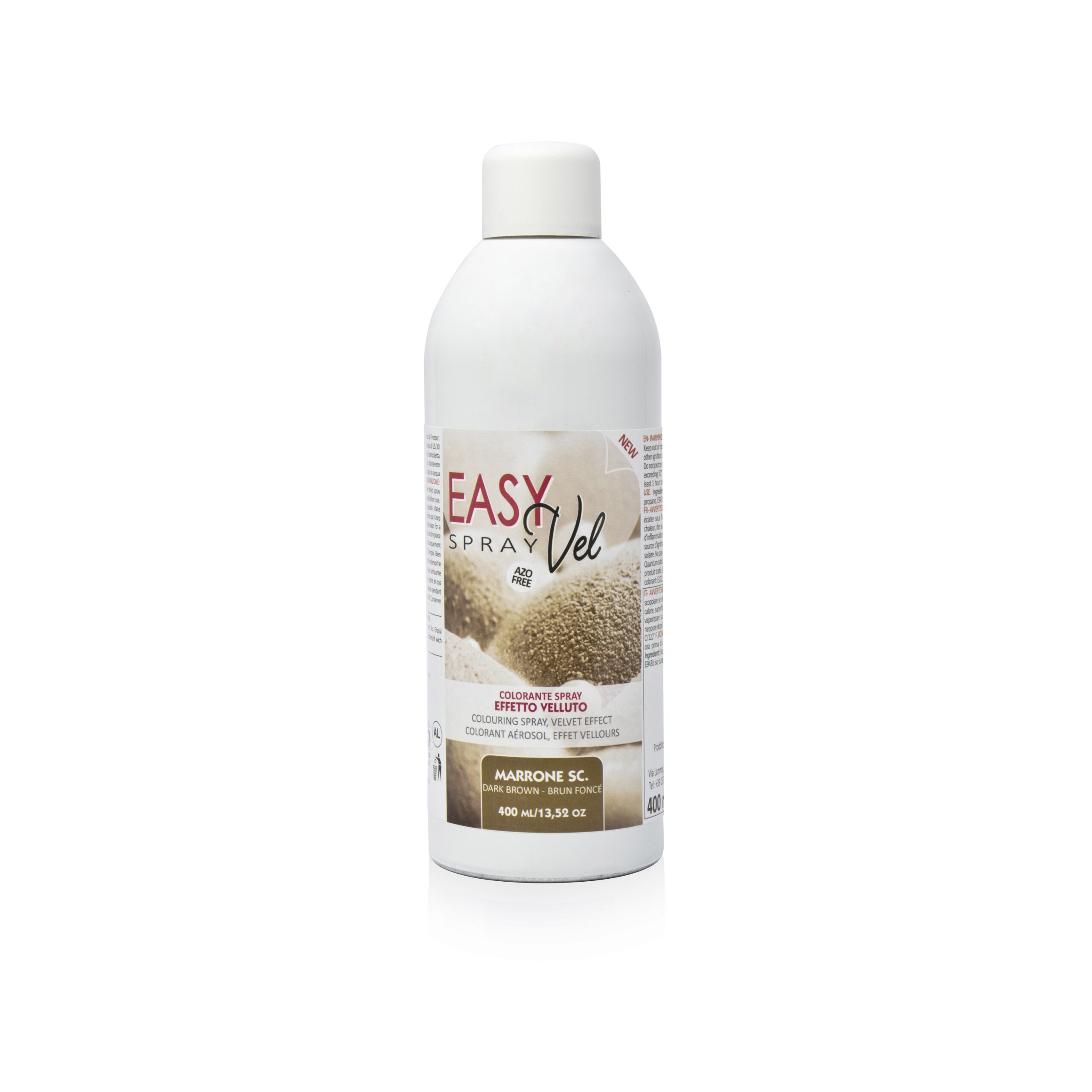 Easy Vel – Spray per Dolci Effetto Velluto 400 ml –MARRONE SCURO (AZO FREE)  NON E171 – Il Punto Italiana Shop